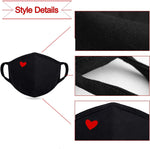 Fashion Cute Heart Face Masks - Unisex Cotton Dustproof Mouth Masks