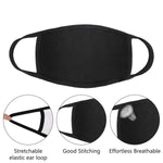 Protective Face Masks, Unisex Black Dust Cotton Mouth Masks