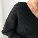 Autumn Winter Women's Sweaters V-Neck