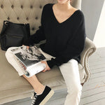 Autumn Winter Women's Sweaters V-Neck