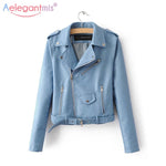 Faux Soft Leather Jacket Women Fashion Zipper