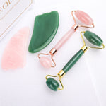 Rose Quartz Roller Slimming Face Massager Lifting Tool Natural