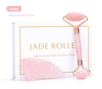 Rose Quartz Roller Slimming Face Massager Lifting Tool Natural