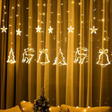 Elk Bell String Light LED Christmas Decor For Home Hanging Garland Christmas Tree Decor Ornament 2020 Navidad Xmas Gift New Year