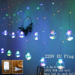 Elk Bell String Light LED Christmas Decor For Home Hanging Garland Christmas Tree Decor Ornament 2020 Navidad Xmas Gift New Year